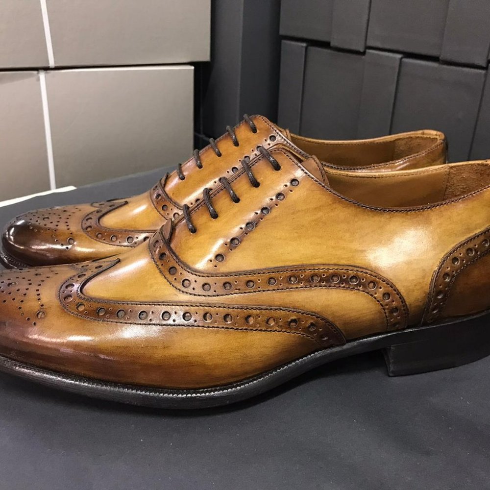 Mens Leather Oxford Brogue